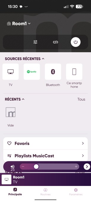 Application MusicCast // Source : Sylvain Pichot - Frandroid
