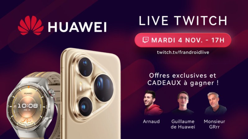 Découvrez les nouveautés Huawei et repartez avec : rendez-vous sur notre live Twitch le 4 novembre !
