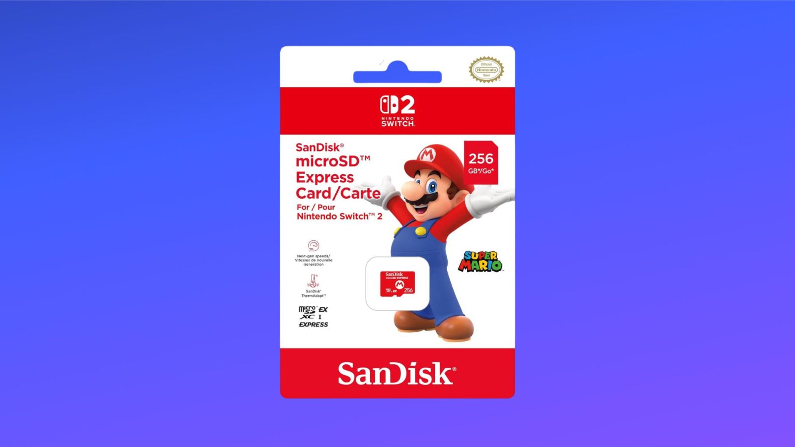 Amazon baisse le prix de la carte microSD express 256 Go : doublez le stockage de votre Switch 2...