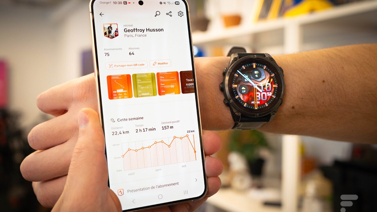 L'application Strava et la Garmin Fenix 8