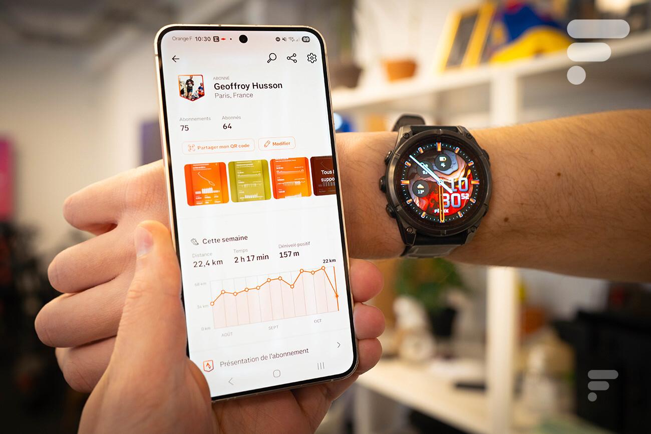 L'application Strava et la Garmin Fenix 8