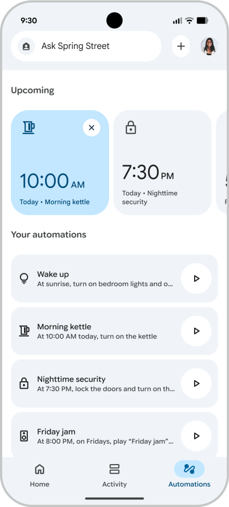 Home app 03 Automation tab