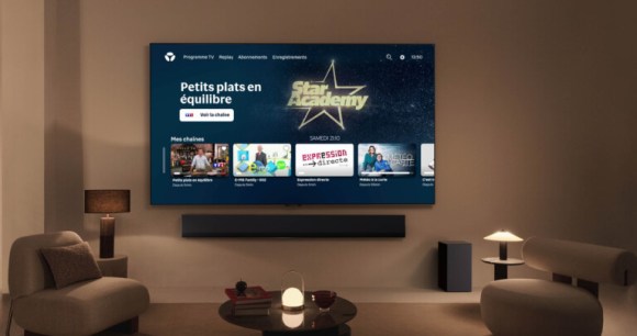 L'application b.tv+ sur un téléviseur LG // Source : Bouygues Telecom