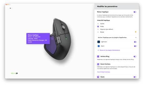Logitech MX Master 4 retour haptique