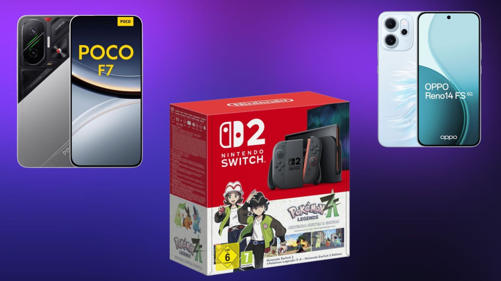 Nintendo Switch 2, Oppo Reno 14 FS, Xiaomi Poco F7â€¦ Les meilleures promos tech du jeudi 16...