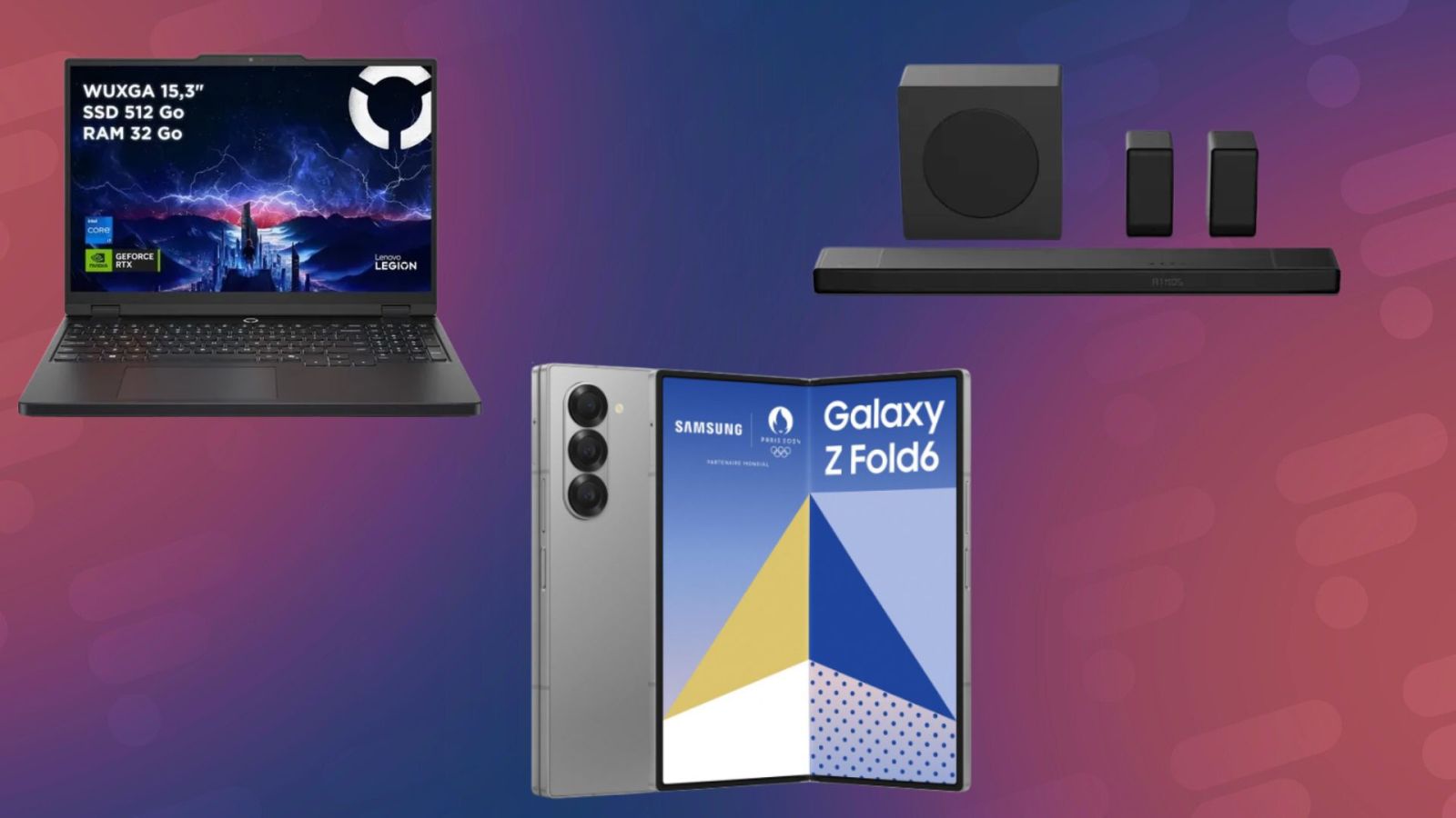 Galaxy Z Fold 6, Gigabyte Aorus OLED, Lenovo Legion avec RTX 5070 : les meilleures promos tech du...