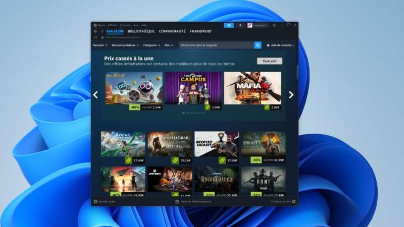 Steam&nbsp;: Windows 11 continue de gagner du terrain auprès des joueurs PC