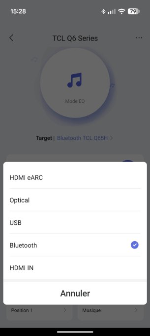 Application TCL Home pour la barre de son TCL Q65H // Source : Sylvain Pichot - Frandroid
