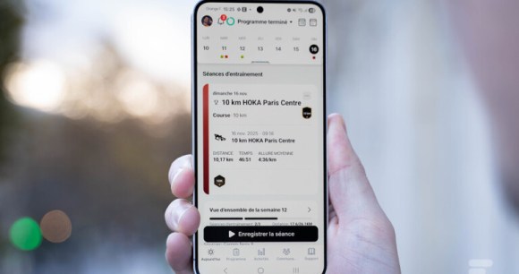 L'application Runna sur smartphone // Source : Chloé Pertuis - Frandroid