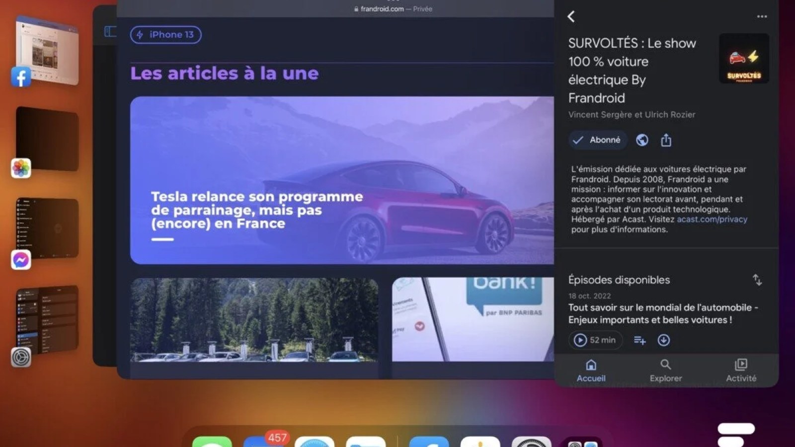 On peut transformer lâ€™iPhone en iPad en modifiant un seul fichier : Stage Manager et les...