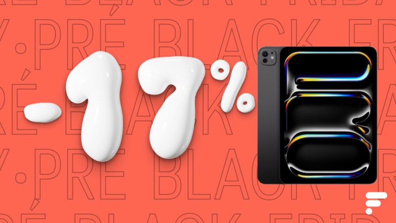 Avec l’arrivée de la version M5, l’iPad Pro M4 (11 et 13 pouces) est bradé avec plus de 200 € de réduction lors du pré-Black Friday Avec l’arrivée de la version M5, l’iPad Pro M4 (11 et 13 pouces) est bradé avec plus de 200 € de réduction lors du pré-Black Friday
