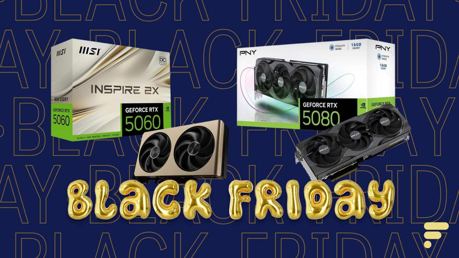 Nvidia vide ses stocks : la RTX 5060 et la 5080 sont les stars du jour pour le Black Friday