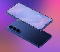 Rendu du Samsung Galaxy S26. // Source : OnLeaks x Android Headlines (fond modifié par Frandroid