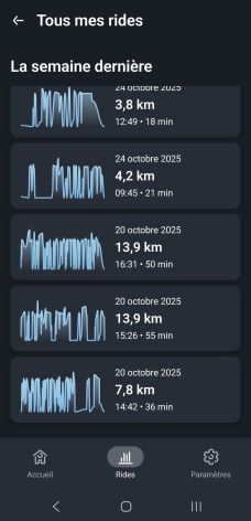 VanMoof S6 application trajets