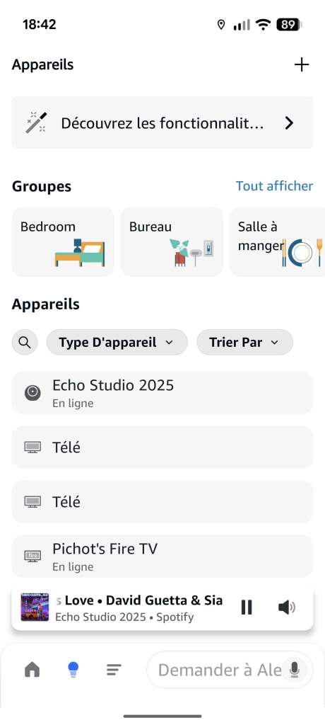 Application Amazon Alexa // Source : Sylvain Pichot - Frandroid