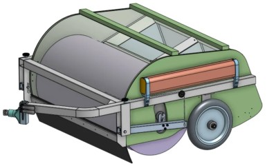 Bike Lane Sweeper prototype 3D