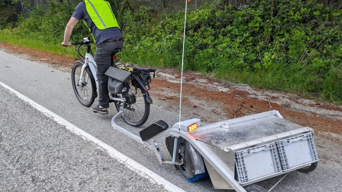 Bike Lane Sweeper remorque vélo balayeuse