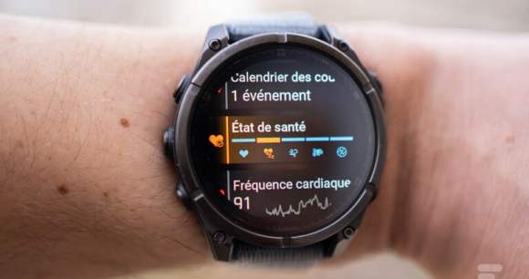 La nouvelle fonction d'état de santé de Garmin // Source : Geoffroy Husson - Frandroid