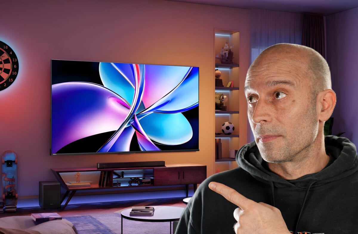 Hisense 55E7Q Pro // Source : Sylvain Pichot - Frandroid Hisense 55E7Q Pro // Source : Sylvain Pichot - Frandroid