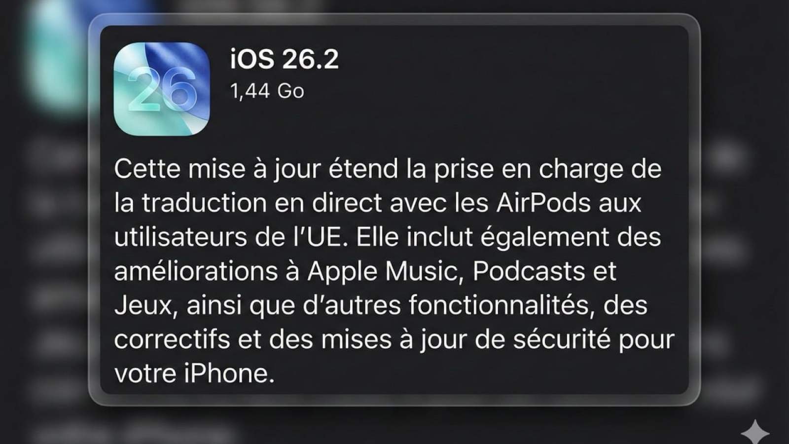 iOS 26.2 est disponible : voici les 6 nouveautÃ©s Ã  connaÃ®tre sur votre iPhone