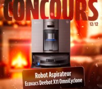 L'aspirateur robot Ecovacs Deebot X11 OmniCyclone est le lot à gagner du 12 jour du calendrier de l'Avent. L'aspirateur robot Ecovacs Deebot X11 OmniCyclone est le lot à gagner du 12 jour du calendrier de l'Avent.
