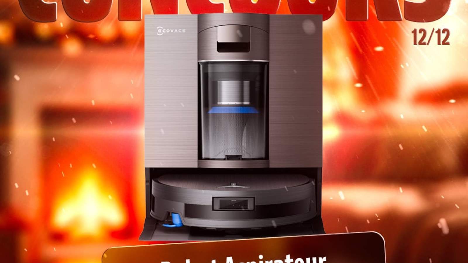 #FrandroidOffreMoi un aspirateur robot Ecovacs Deebot X11 OmniCyclone