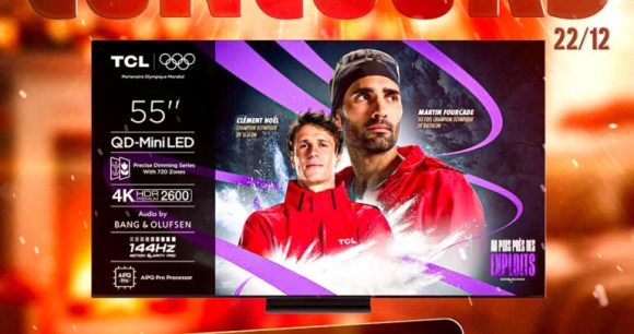 En 22e lot de notre calendrier de l'Avent 2025, c'est un TV TCL 55C79K qu'on vous fait gagner !