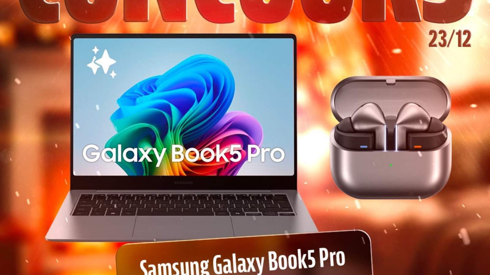 #FrandroidOffreMoi un pack Samsung (PC + Ã©couteurs) : Galaxy Book 5 Pro et Galaxy Buds 3 Pro