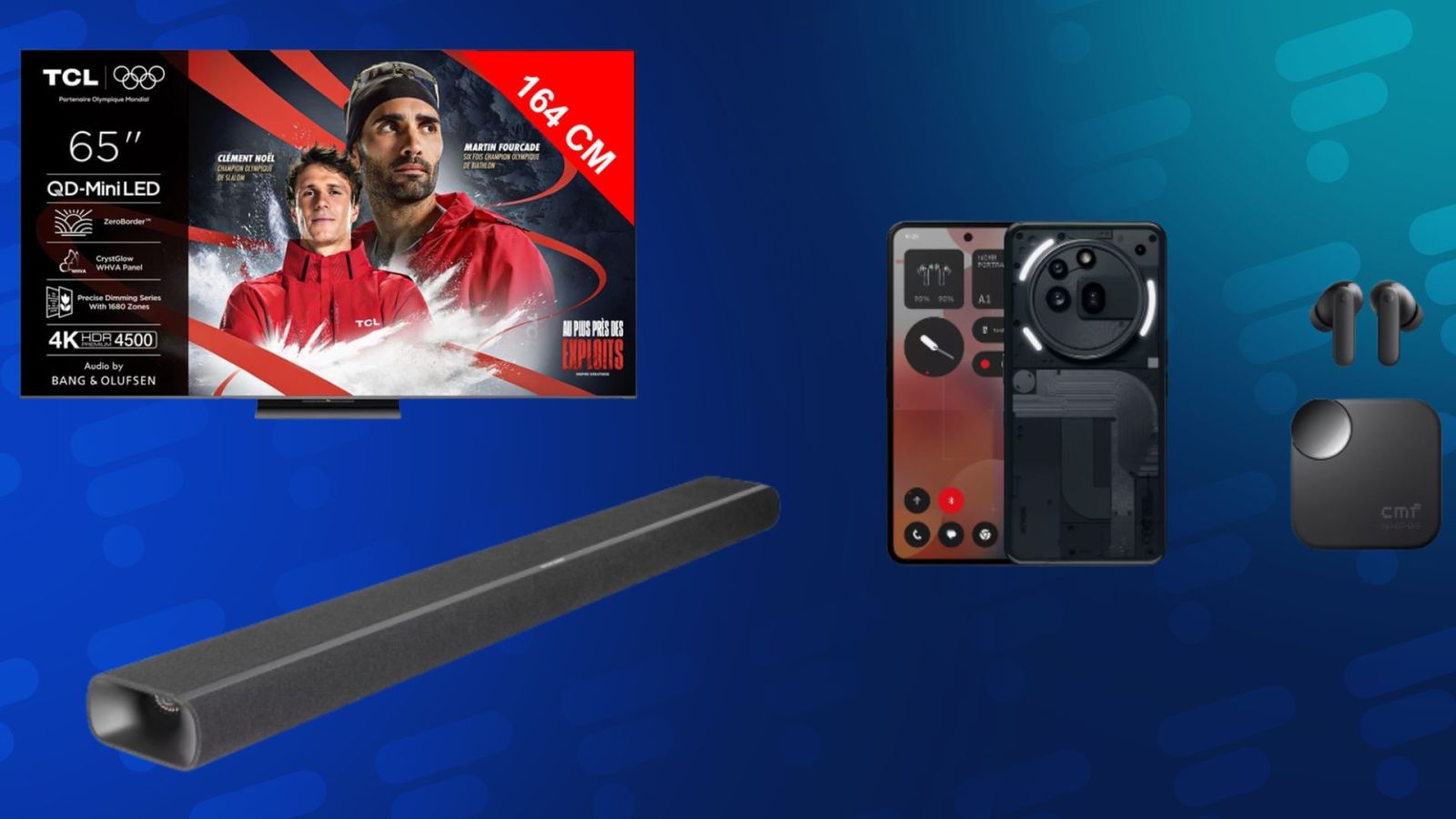 Un TV TCL 4K Mini LED 144 Hz de 65â€³ Ã  -60 %, le Nothing Phone(3a) Pro en pack Ã  -30 %...
