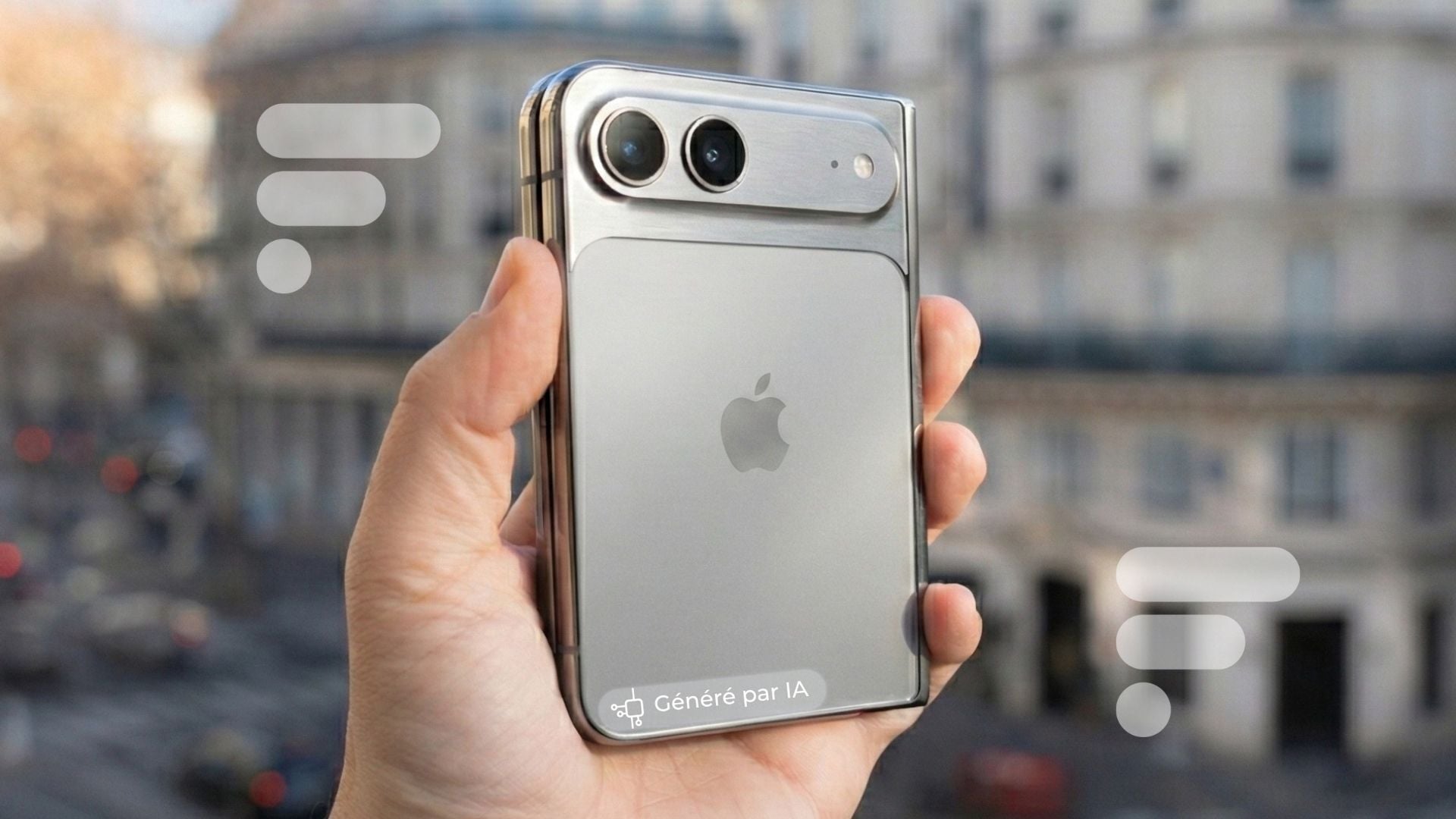 On a imprimé l&rsquo;iPhone Fold en 3D pour le prendre en main et générer ce rendu : le format est très plaisant