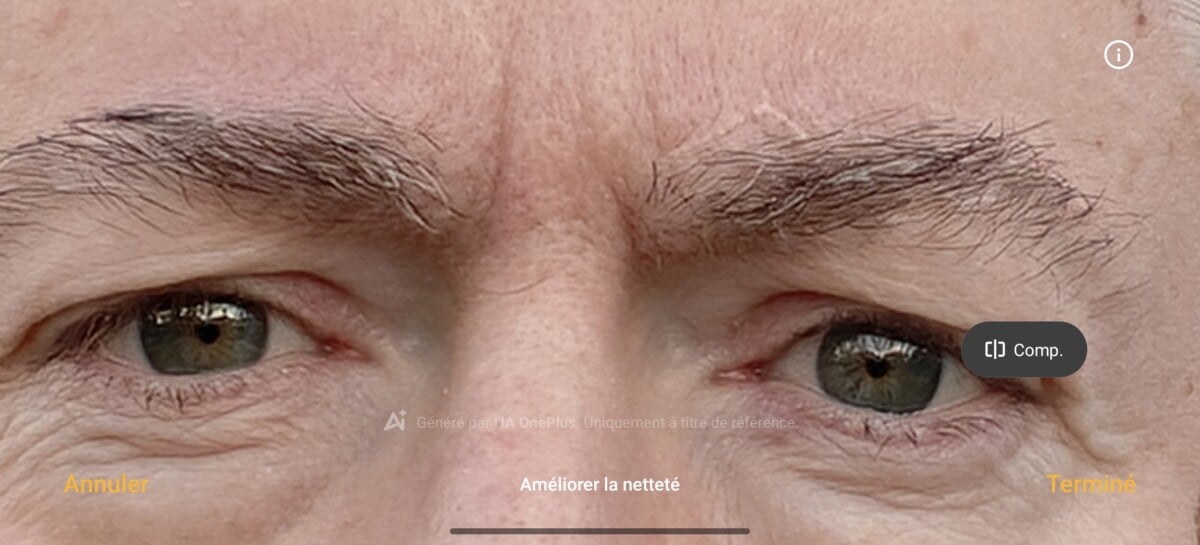 OnePlus 15R - Après Améliorer la netteté