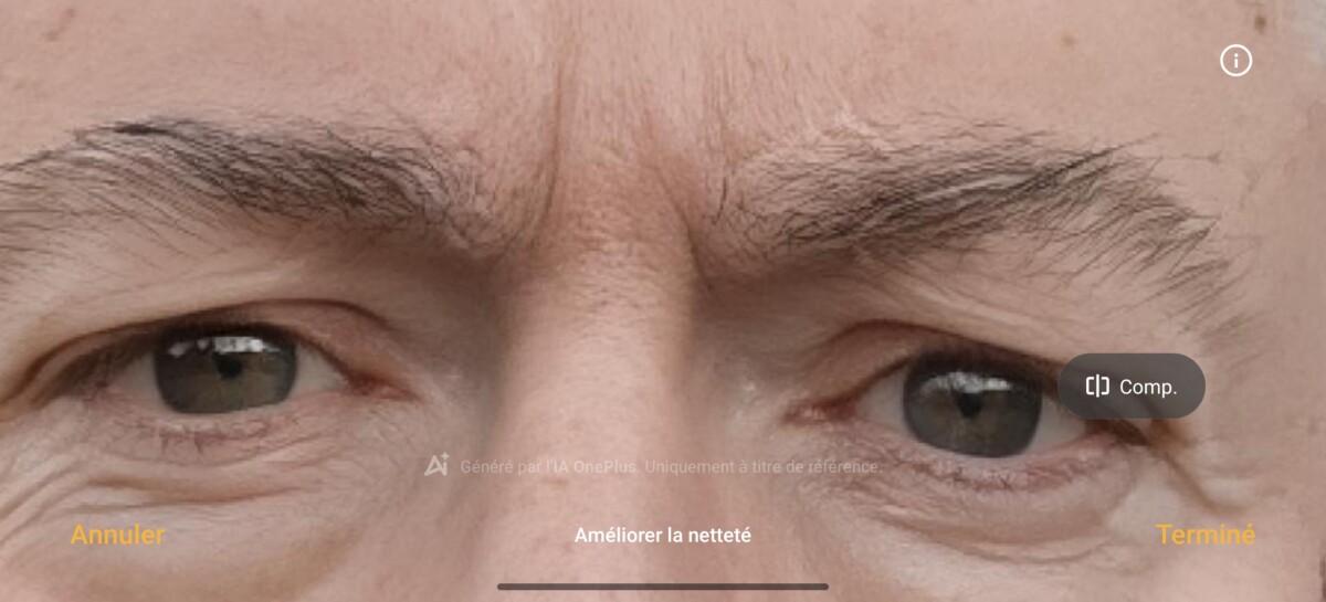 OnePlus 15R - Avant Améliorer la netteté