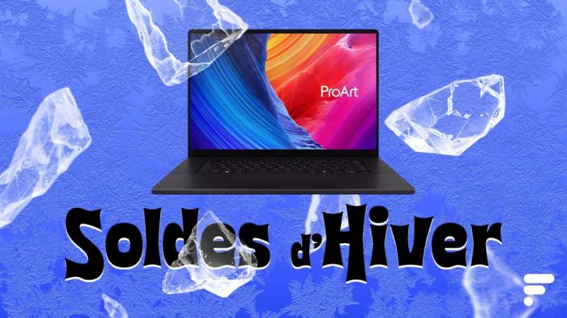 -300&nbsp;€ pendant les Soldes 2026 sur l’Asus ProArt P16, un PC portable pour créatifs avec écran OLED 4K tactile, RTX 5070 et Ryzen AI 9