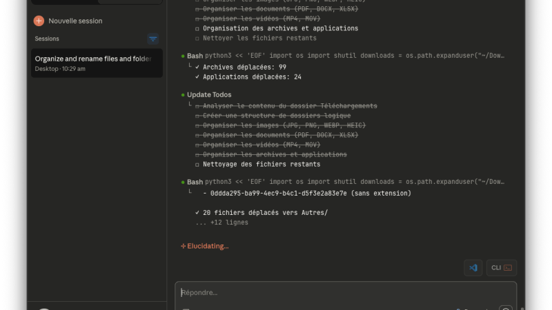 Anthropic Cowork&nbsp;: l&rsquo;IA peut désormais organiser votre Mac, pour trier, renommer et créer vos documents à votre place