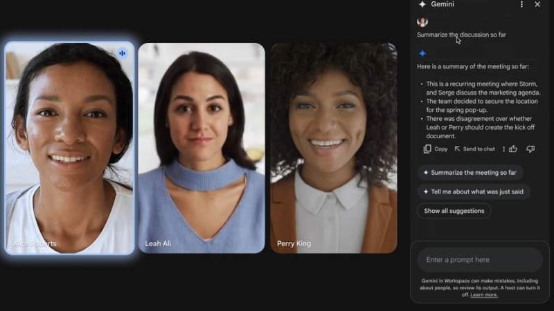 Gemini va bientôt vous être d’une grande aide dans vos réunions Google Meet