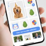 Google photos création sticker enregistrement dans Collections