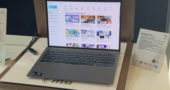 Le MSI Prestige 13 AI présenté au CES 2026 // Source : Frandroid