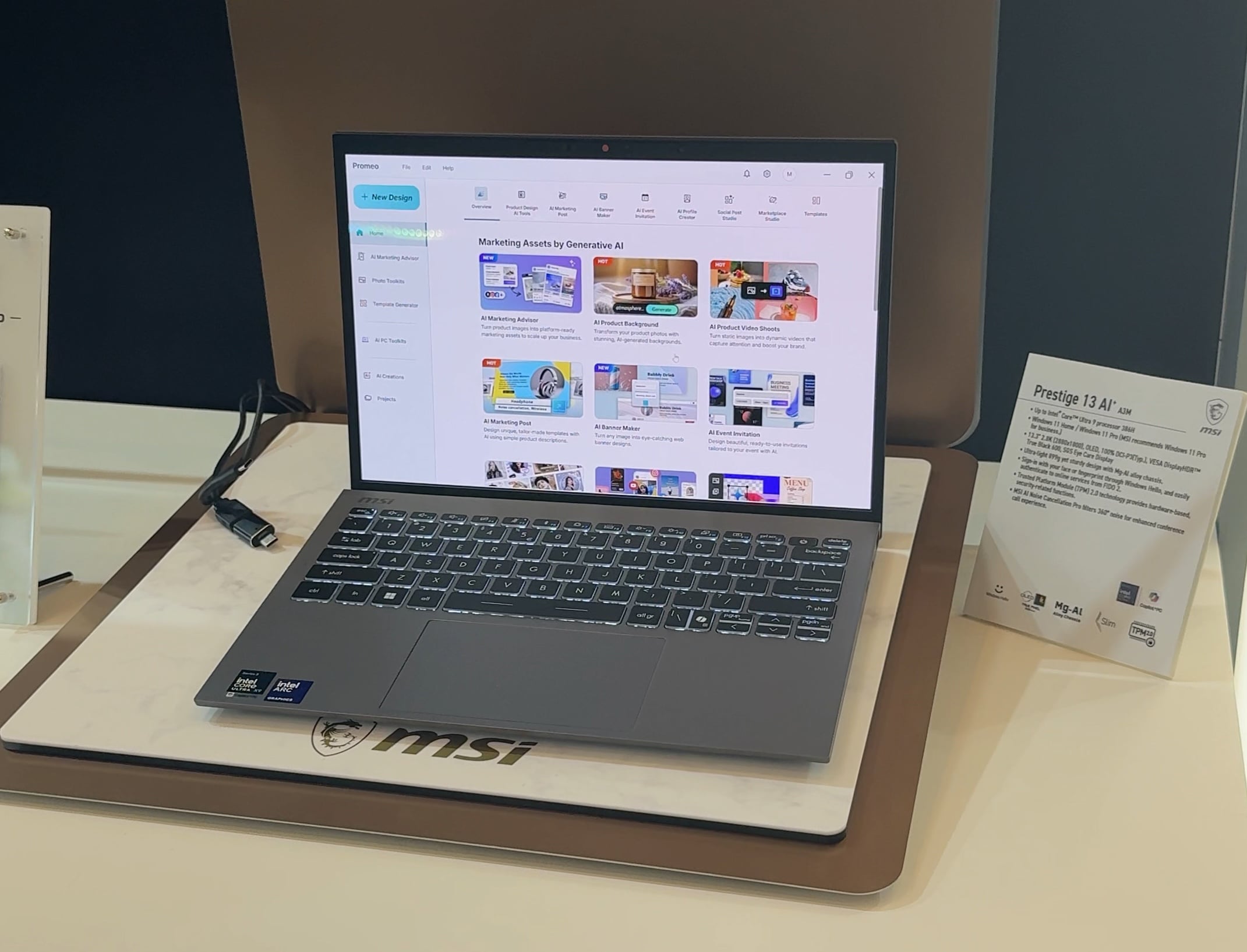 J&rsquo;ai vu la Rolls Royce des nouveaux PC ultraportable chez MSI