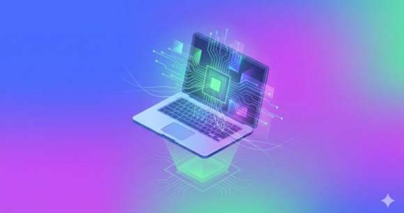 PC Portable puce processeur CPU GPU illustration