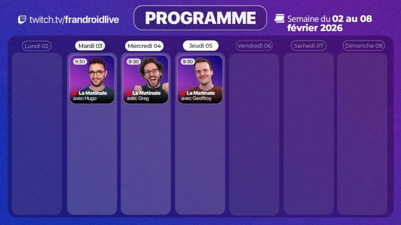 Cette semaine sur Twitch : 3 Matinales et un gros teasing à ne pas rater