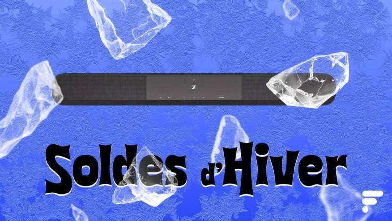 Notée 9/10 et sacrée meilleure barre de son 2025 par Frandroid, la Sennheiser Dolby Atmos 7.1.4 (400 W RMS) profite de -46 % pendant les Soldes 2026