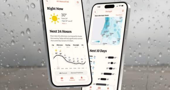 L'application Acme Weather // Source : Acme Weather
