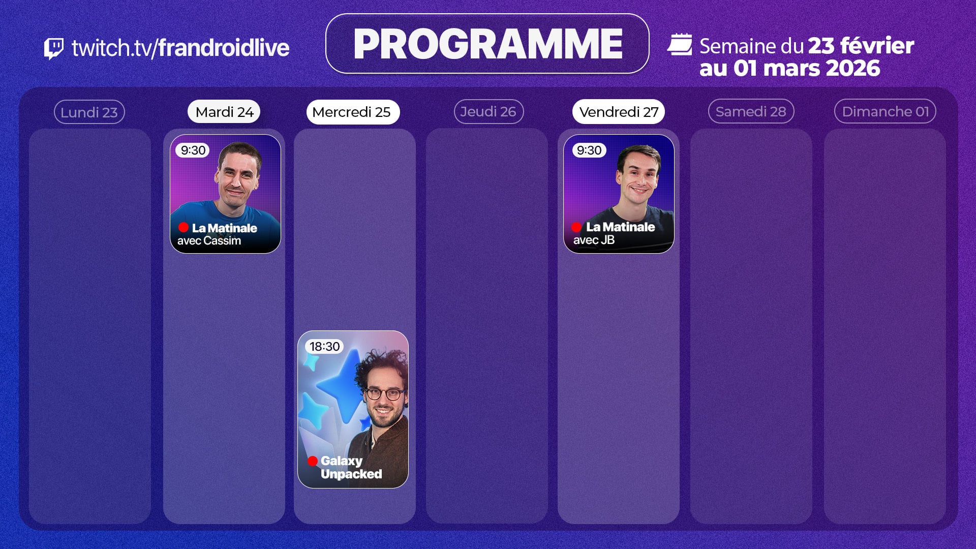 PROGRAMME LIVE TWITCH FRANDROID_2302