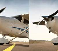 À droite, l'effet Rolling Shutter