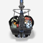 Double sacoche, plateforme avant et repose-pied : Decathlon dégaine une série d&rsquo;accessoires pour son nouveau longtail électrique