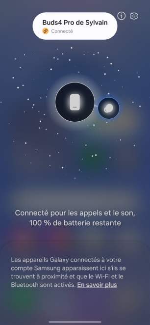 Configurações do Samsung Galaxy Buds 4 Pro