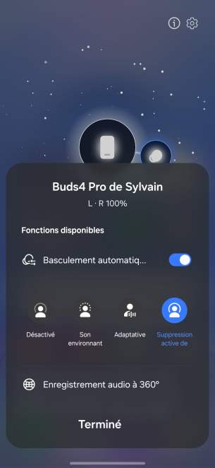 Configurações do Samsung Galaxy Buds 4 Pro