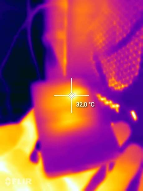 Température du Lexar TouchLock Portable SSD pendant la copie d'un fichier lourd. // Source : Frandroid