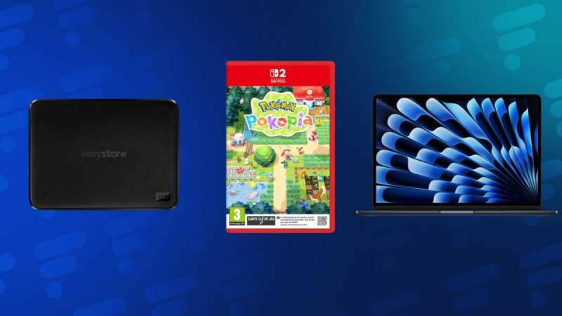 MacBook Air M5, Pokémon Pokopia et HDD 5 To : les 3 meilleures promos tech du vendredi 27 mars 2026