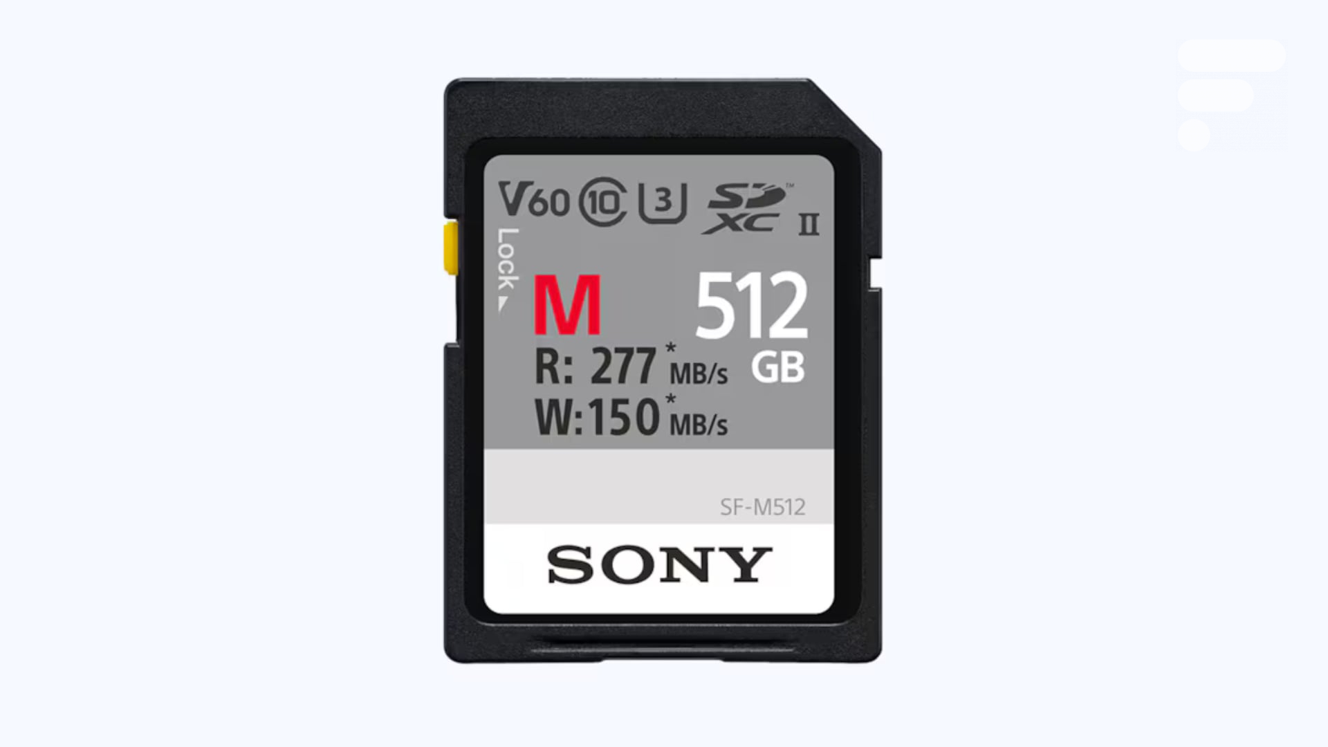 Une carte SD Sony